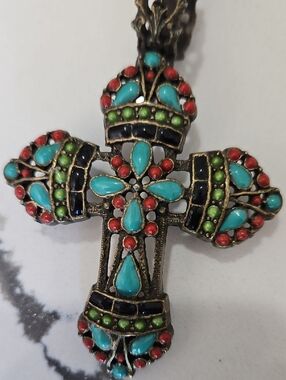 Sweet Romance Mayan Cross Pendant